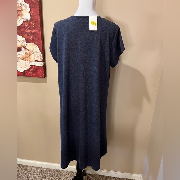 NWT One World Heather Navy T Shirt Dress, size XL - Picture 2 of 5